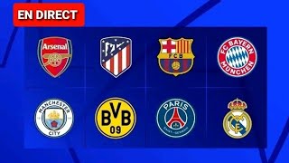 Tirage au sort des quarts de final de la ligue des champions [upl. by Ollehto]