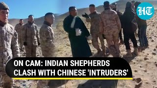 Ladakh Clash On Cam Indian Shepherds Pelt Stones On Chinese Troops In Chushul Sector [upl. by Ahcarb]