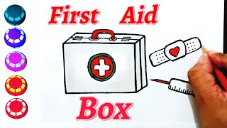 How to Draw First Aid Box  Premium Arts [upl. by Ralph333]