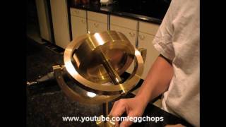 Large Brass Gyroscope Demonstration HD [upl. by Llirpa404]