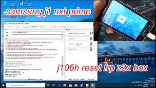 samsung j1 nxt prime  j106h reset frp z3x box [upl. by Ramunni]