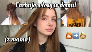 👩🏼ROZJAŚNIAM I FARBUJĘ WŁOSY W DOMU😳🤔 z moją mamą💕 [upl. by Audi386]