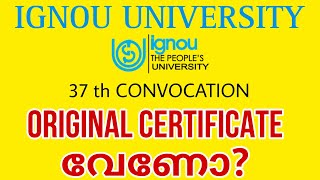 IGNOU ORIGINAL CERTIFICATE  37TH CONVOCATION  HOW TO APPLY ONLINE  IGNOUalerts [upl. by Enriqueta]