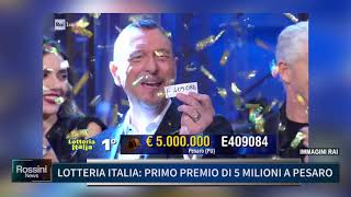 LOTTERIA ITALIA PRIMO PREMIO DI 5 MILIONI A PESARO [upl. by Liuqnoj534]