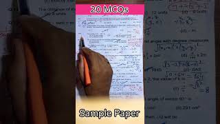 Mid Term  Half Yearly  20 MCQs  Sample Paper  maths trending class10 shorts ytshorts mcq [upl. by Darcia]