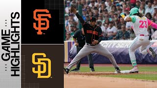 Giants vs Padres Game Highlights 42923  MLB Highlights [upl. by Nitsuga]