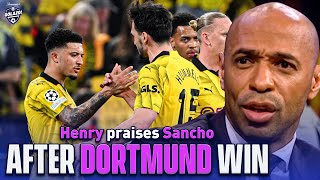 Thierry Henry hails Jadon Sanchos mental strength for Dortmund form  UCL Today  CBS Sports [upl. by Anialam]