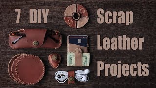 7 Scrap Leather Projects [upl. by Skill]