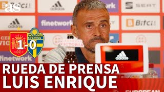 ESPAÑA 1  SUECIA 0  RUEDA de PRENSA de LUIS ENRIQUE  Diario AS [upl. by Stiegler]