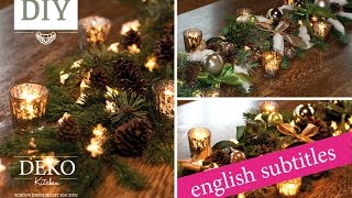 Weihnachtsdeko basteln  Tischgirlande Tutorial  Christmas garland Howto  Deko Kitchen [upl. by Nnairrek]