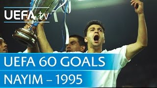 Nayim v Arsenal 1995 60 Great UEFA Goals [upl. by Inirt]