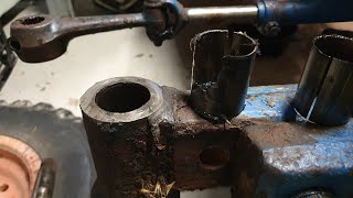 Fordson Major Front Spindle Bush Removal [upl. by Nirik]