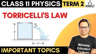 Mechanical Properties Of FluidsClass 11 PhysicsChapter 10 Part 5 Torricellis TheoremMalayalam [upl. by Surdna354]