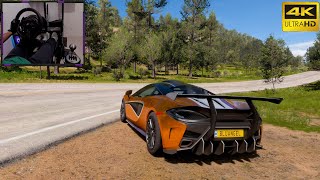 Forza Horizon 5  2021 McLaren 620R Steering Wheel Gameplay [upl. by Lezah]