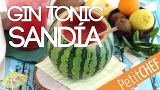 Receta Gin tonic de Sandía  Petitchef [upl. by Ellingston]