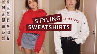 How to Style Sweatshirts amp My Collection [upl. by Notseh]