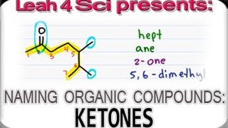 Naming Ketones Using IUPAC Nomenclature  Organic Chemistry tutorial by Leah4sci [upl. by Enomas]