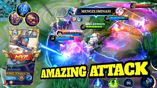 YOU MUST TRY THIS BUILD FOR JOHNSON 100 BROKEN HERO 🔥  MLBB [upl. by Cassilda]