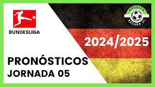 Pronósticos Bundesliga Jornada 05  Liga Alemana 20242025 [upl. by Nahgen]