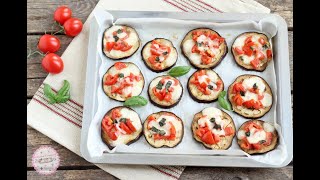 PIZZETTE DI MELANZANE AL FORNO semplici sfiziose e buonissime [upl. by Jemie]