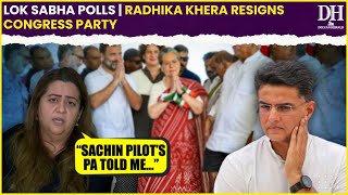 Sachin Pilot’s PA told me… Khera  Radhika Khera Resigns Congress Party  LS Polls 2024 [upl. by Boris]