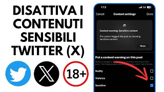 Come disattivare limpostazione dei contenuti sensibili X Twitter  Contenuti sensibili di Twitter [upl. by Veljkov]