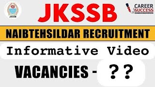 Jkssb Naib Teshildar 2024 Recruitment  AgeSyllabus Eligibility etc  Informative video [upl. by Yeblehs460]