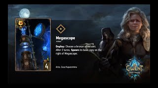 GWENT The Witcher card game  New update card  Megascope gameplay  Gwent Price Of Power [upl. by Renrut]