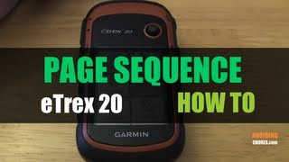 Garmin eTrex 20 22X  How to Change Page Sequence [upl. by Enawyd]