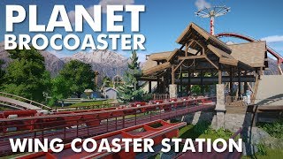 Planet Brocoaster  Wing Coaster Station Building [upl. by Flight97]