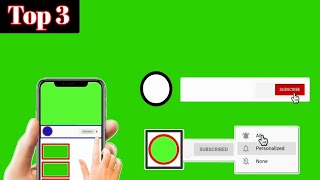 Top 3 Subscribe and bell icon intros green screen no copyrightSubscribe intros green screen [upl. by Farrison]