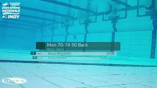 Mens 50 Backstroke Even Heats 244  USMS 2024 Spring Nationals  Indianapolis IN [upl. by Mihe]