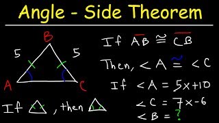 Angle Side  BaseAngle Theorem  Two Column Proofs [upl. by Elok]