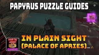 Assassins Creed Origins  In Plain Sight Palace of Apries  Papyrus Puzzles [upl. by Eenttirb]