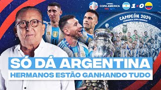 ARGENTINA MAIS UMA VEZ CAMPEÃ quotTEMOS QUE ENGOLIR E APLAUDIRquot  Galvão Bueno comenta [upl. by Naman]