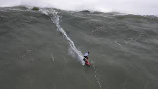 Nazare Big Wave Surfing from drone November 12 2019 4k [upl. by Gilchrist]