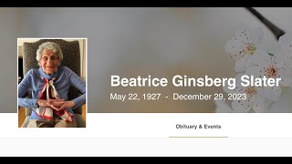 Beatrice Ginsberg Slater [upl. by Norwood]