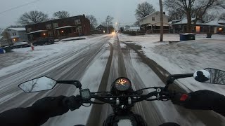 Jan 16  Winter motorcycle commute Baodiao 125cc [upl. by Ttoille]