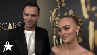 LilyRose Depp GUSHES Over ‘Nosferatu’ CoStar Nicholas Hoult [upl. by Anaeco563]