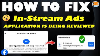 How to Solve Facebook in Stream Ads Your Application Is Being Reviewed Problem 2024 [upl. by Latton]