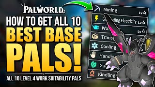 Palworld How To Get ALL 10 Lv4 Base Work Suitability Pals  Best Base Work Pals All Level 4 Pals [upl. by Pedaias634]