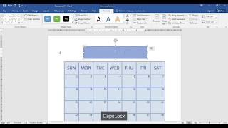 How to Create a Calendar in MS Word [upl. by Atnwahsal]