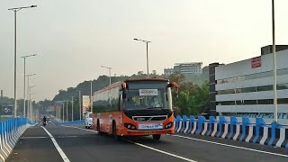 Ramanattukara New Flyover Passing KSRTC Volvo Lowfloor [upl. by Bernice374]