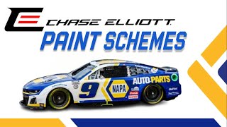 Every Chase Elliott Cup Series Scheme 20152024 [upl. by Roxane]