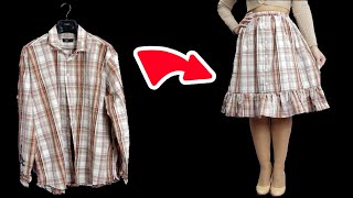 Simplest way how to make a skirt from a shirt for 20 minutes [upl. by Novelc]