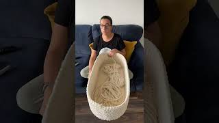 Vanilla with white baby moses basket crochet crocheting crochetmosesbasket [upl. by Eirene698]