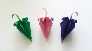 우산종이접기 우산접기 우산만들기 Umbrella origami 신기한종이접기 쉬운종이접기 색종이접기 [upl. by Michiko]