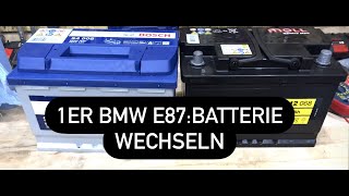 1er BMW E87 Batterie wechseln [upl. by Sidnala856]