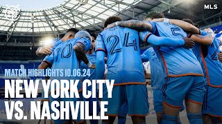 Match Highlights  New York City FC 31 Nashville SC  October 06 2024 [upl. by Nolava738]