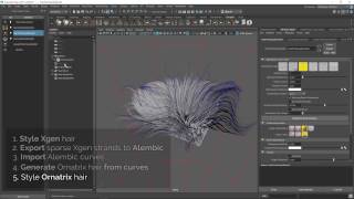 Ornatrix Maya XGen to Ornatrix interop [upl. by Sirtaeb791]